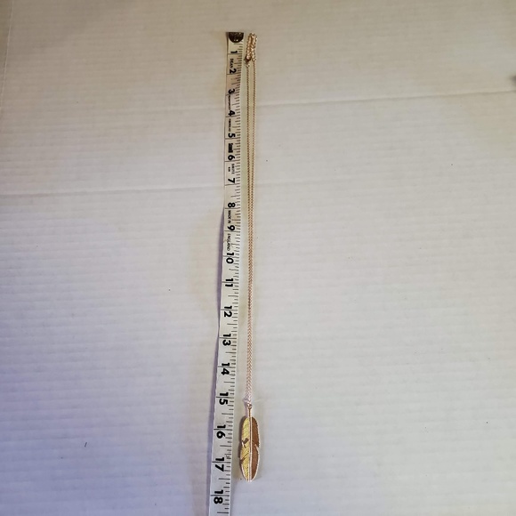 Gold Feather Pendant Long Necklace {NEW!} - Picture 5 of 5